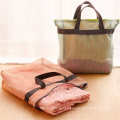 Custom Collapsible Multi-Function Durable Toy Tote Bags Market Grocery Picnic Interior Pockets Tote Nylon Beach Mesh Bag